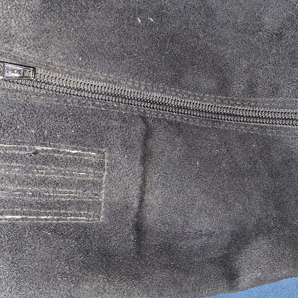 Black Suede Women's Knee-High Boots - Picture 3 of 5